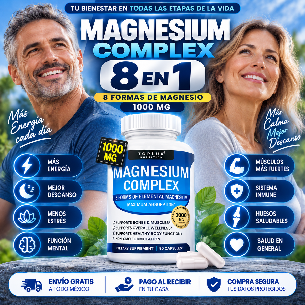 Magnesium Complex 8 En 1 – Energía, Descanso Y Bienestar En Una Sola Fórmula