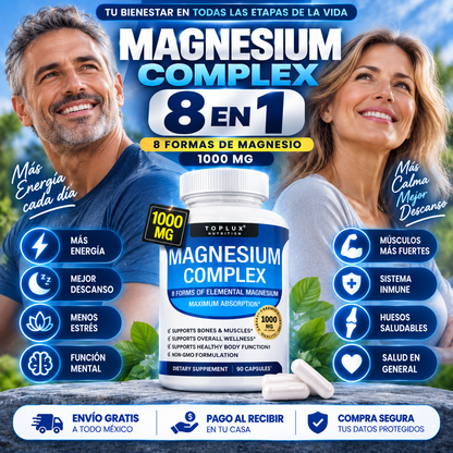 Magnesium Complex 8 En 1 – Energía, Descanso Y Bienestar En Una Sola Fórmula