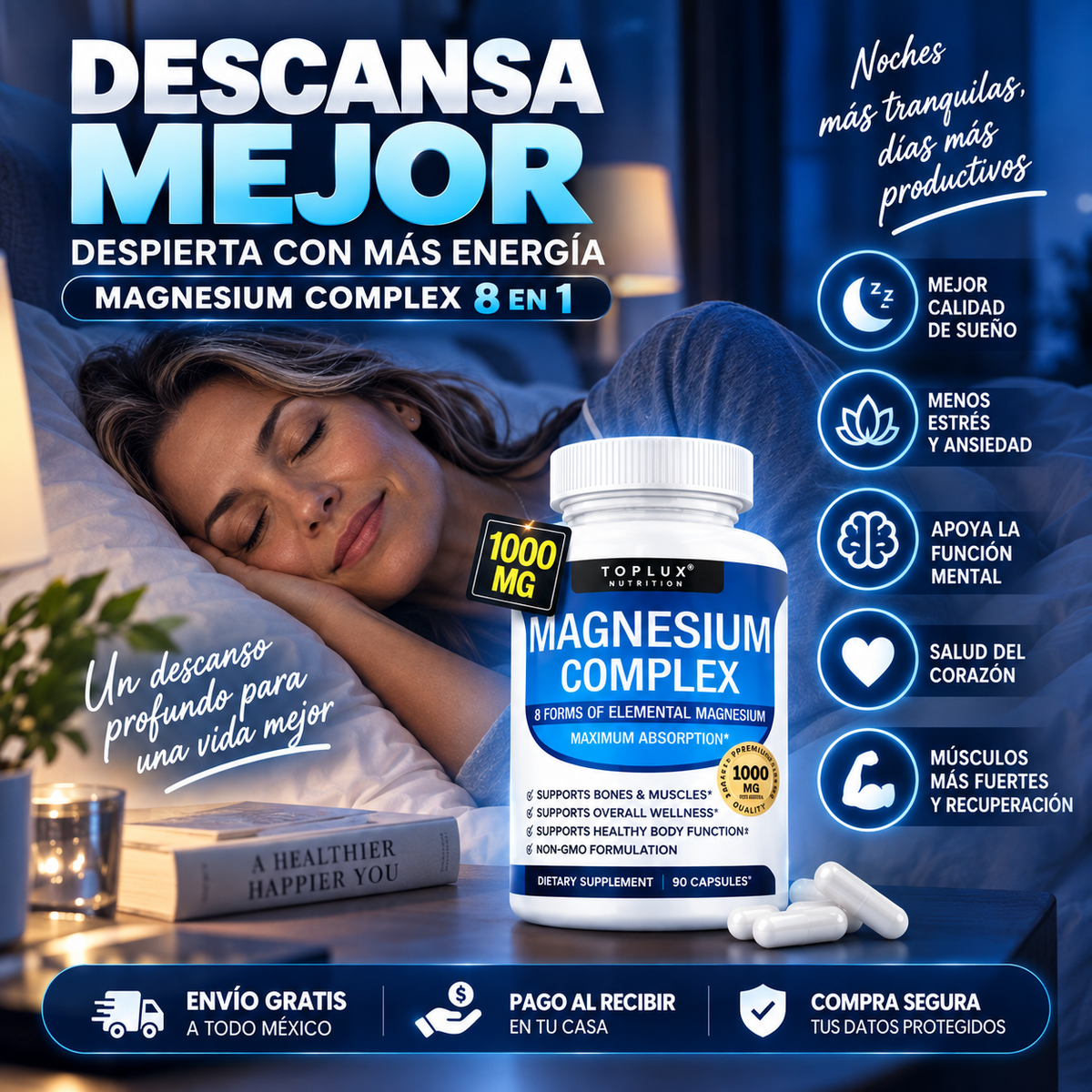 Magnesium Complex 8 En 1 – Energía, Descanso Y Bienestar En Una Sola Fórmula