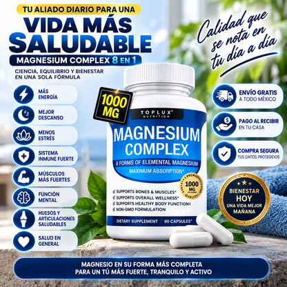 Magnesium Complex 8 En 1 – Energía, Descanso Y Bienestar En Una Sola Fórmula