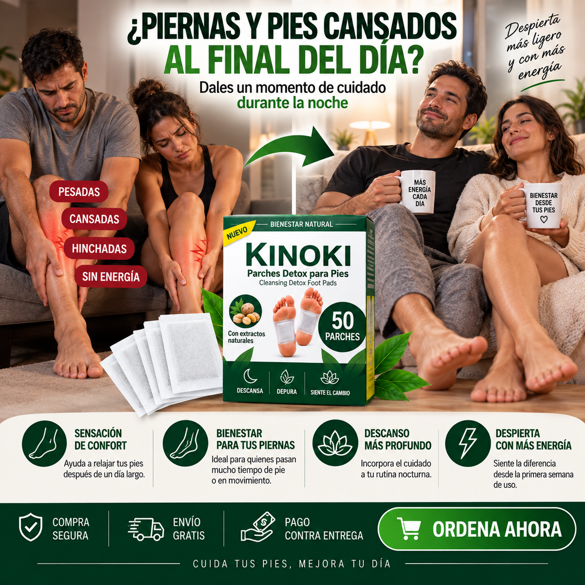 50 Parches Kinoki | Bienestar Para Tus Noches — 50% De Descuento Solo Hoy