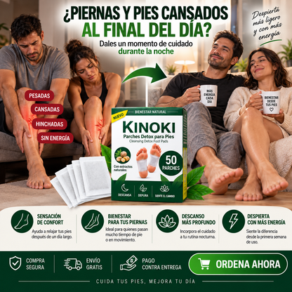 50 Parches Kinoki | Bienestar Para Tus Noches — 50% De Descuento Solo Hoy