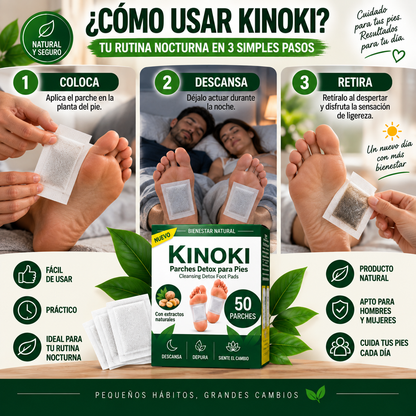 50 Parches Kinoki | Bienestar Para Tus Noches — 50% De Descuento Solo Hoy
