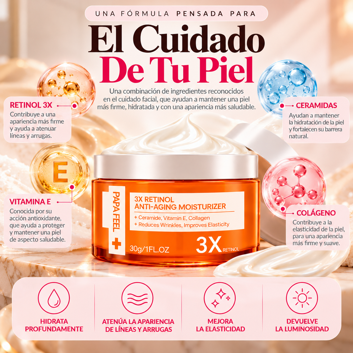 Papa Feel 5D – Cuidado Para Ojeras, Líneas Finas Y Mirada Cansada