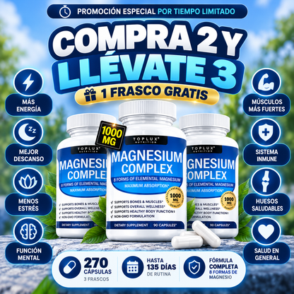 Magnesium Complex 8 En 1 – Energía, Descanso Y Bienestar En Una Sola Fórmula