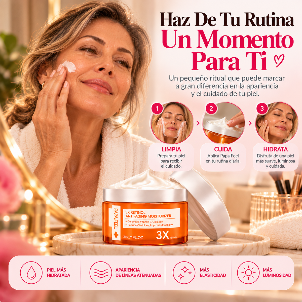 Papa Feel 5D – Cuidado Para Ojeras, Líneas Finas Y Mirada Cansada